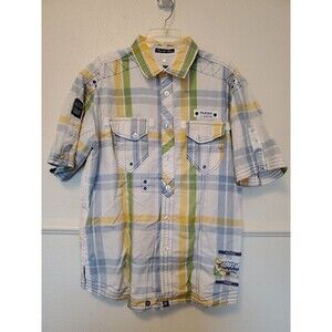 Parish Nation Shirt Mens XL Plaid Button Up Long Sleeve Triumphant Tour De Force